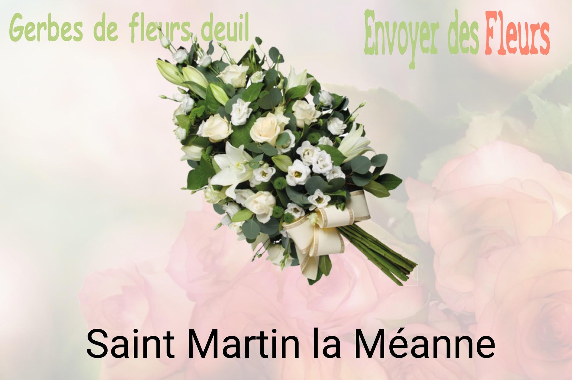 Gerbe de fleurs de deuil livrée à Saint-Martin-la-Méanne